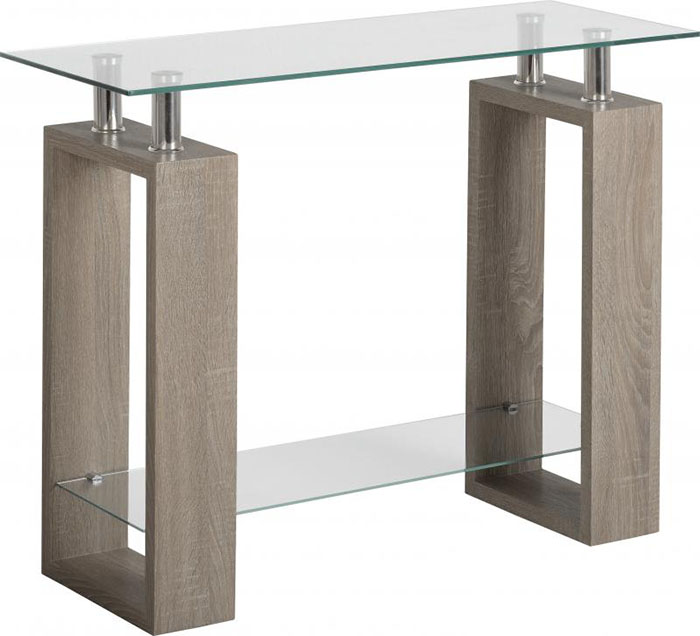 Milan Console Table in Light Charcoal